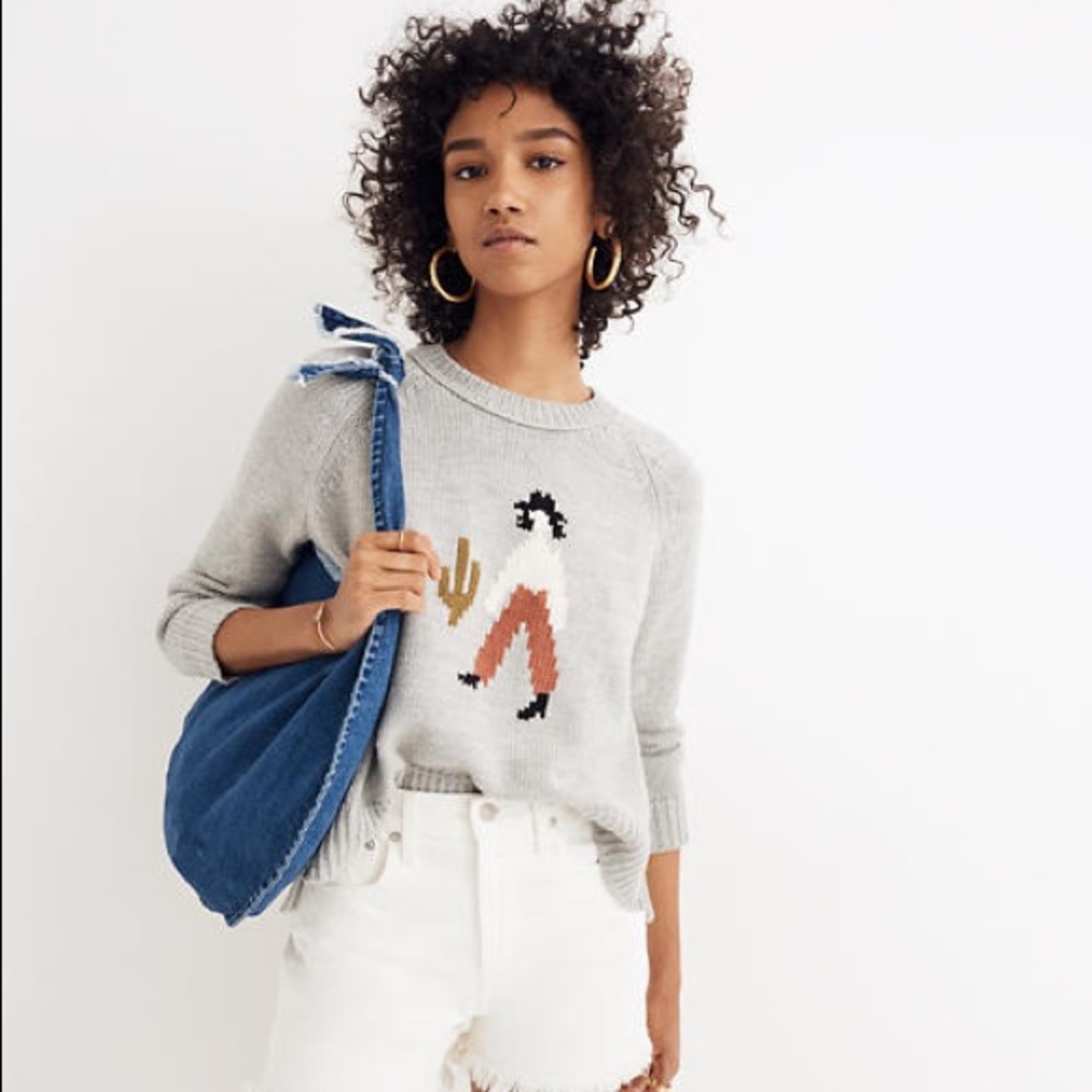 Madewell El Rancho Sweater Cactus Girl Size S NWOT